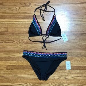 Vibrant Embellished Bikini Set